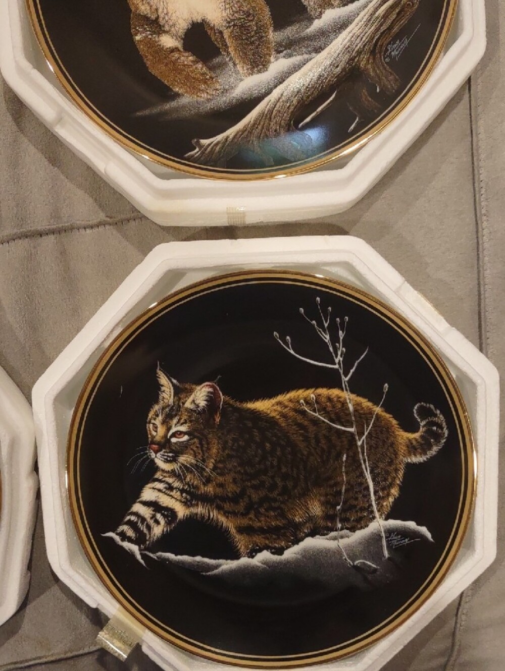 Wildlife Decorative Plates Cat Designs Charles Frace - Picture 4 of 12